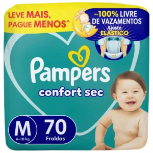 Fralda Pampers Confort Sec P 50 Unidades