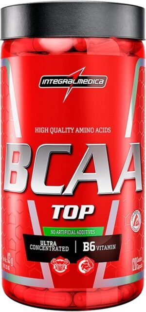 Aminoácidos Essenciais BCAA Top 120 Cáps – Para Recuperação e Desempenho – Integralmedica